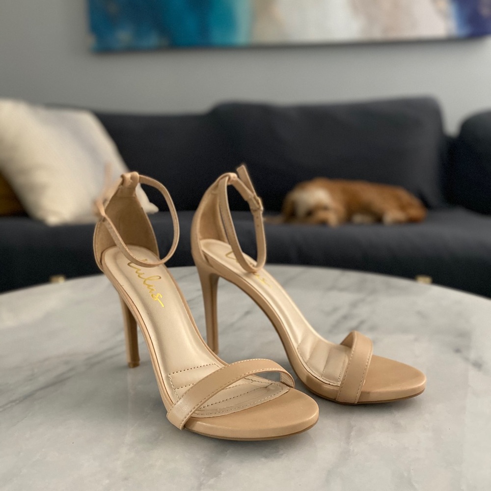 Nude Ankle Strap Heel (with insole support!)